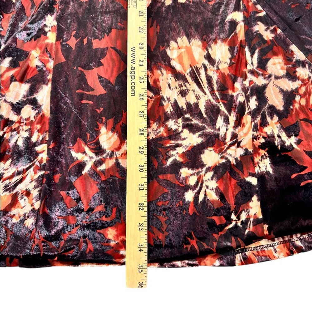 Liverpool Los Angeles Velvet Floral Midi Skirt – Romantic Dark Academia S26 - Picture 5 of 9